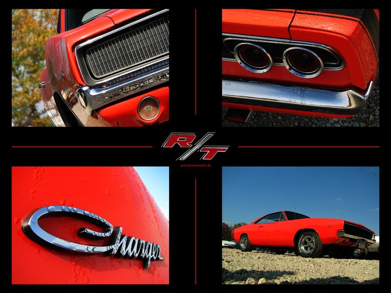 Red Dodge Charger collage