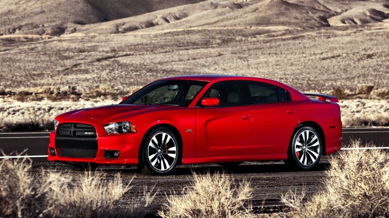 Red Dodge Charger — Dramatic, Afternoon, Photograph, Car