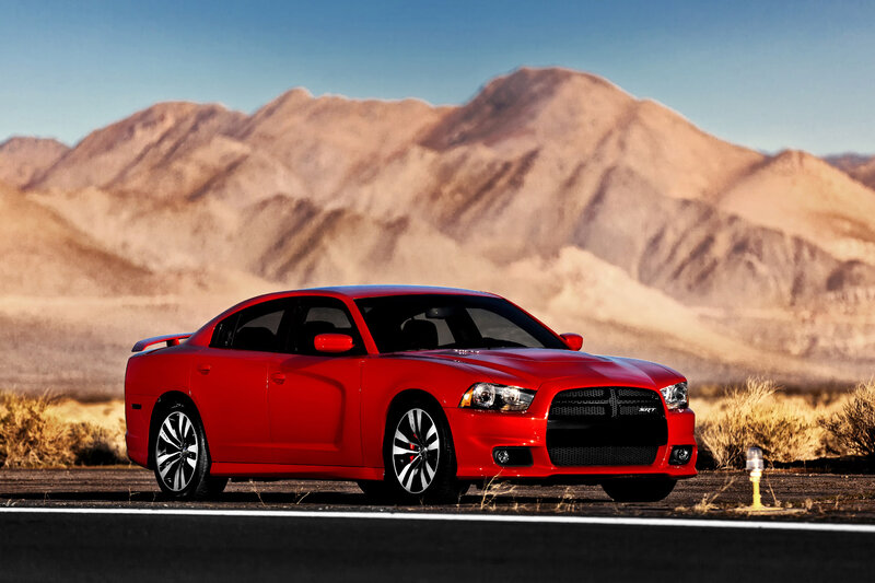 Red Dodge Charger — Dramatic, Afternoon, Photograph