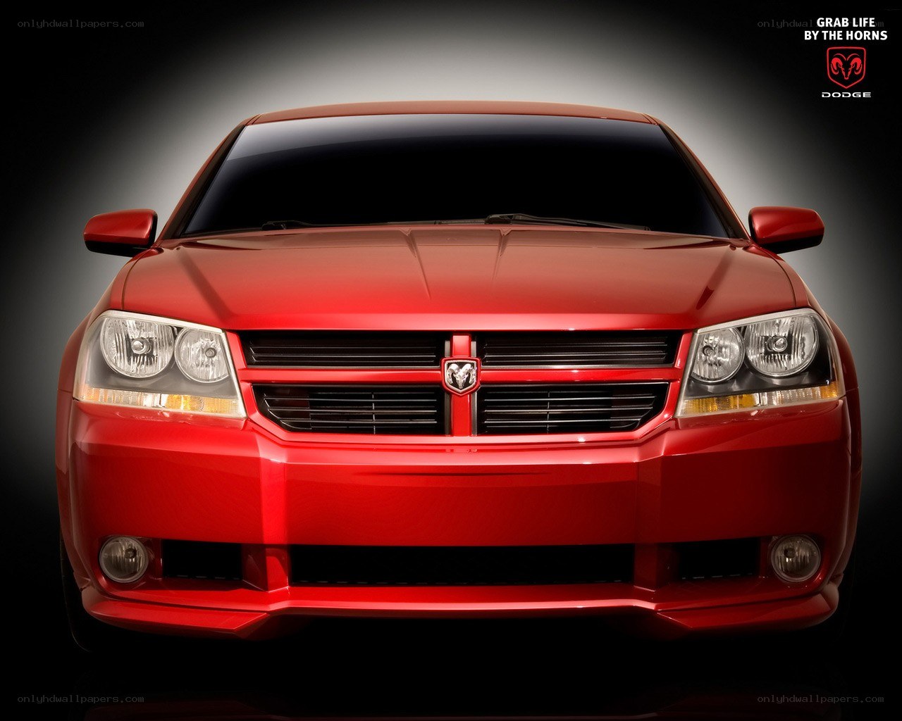 Red Dodge Charger front view