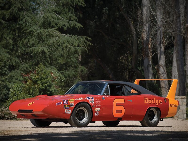 Red Dodge Charger race car
