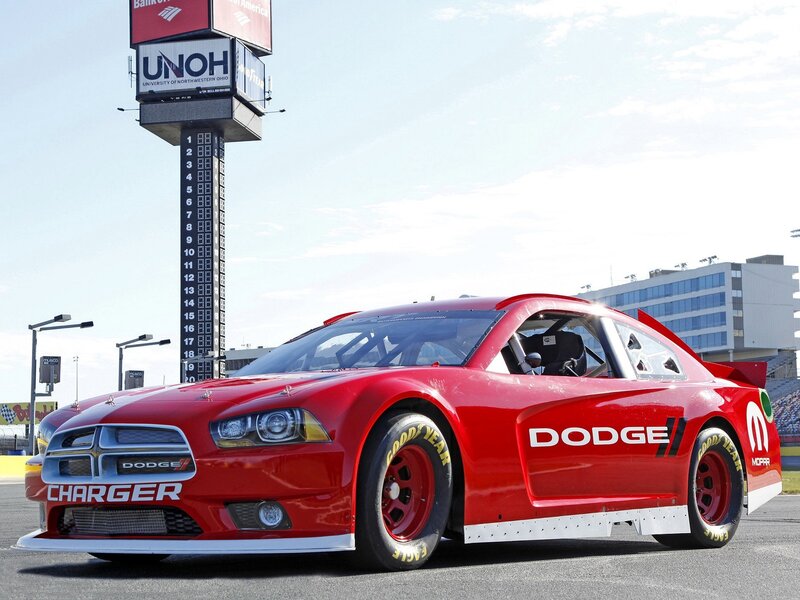 Red Dodge Charger Race Car — Clear