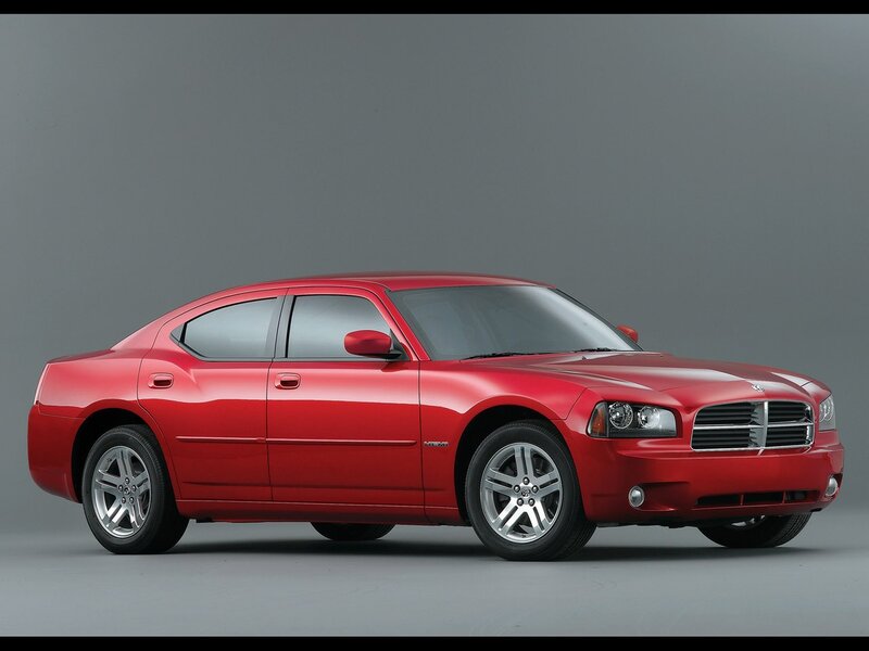 Red Dodge Charger sedan