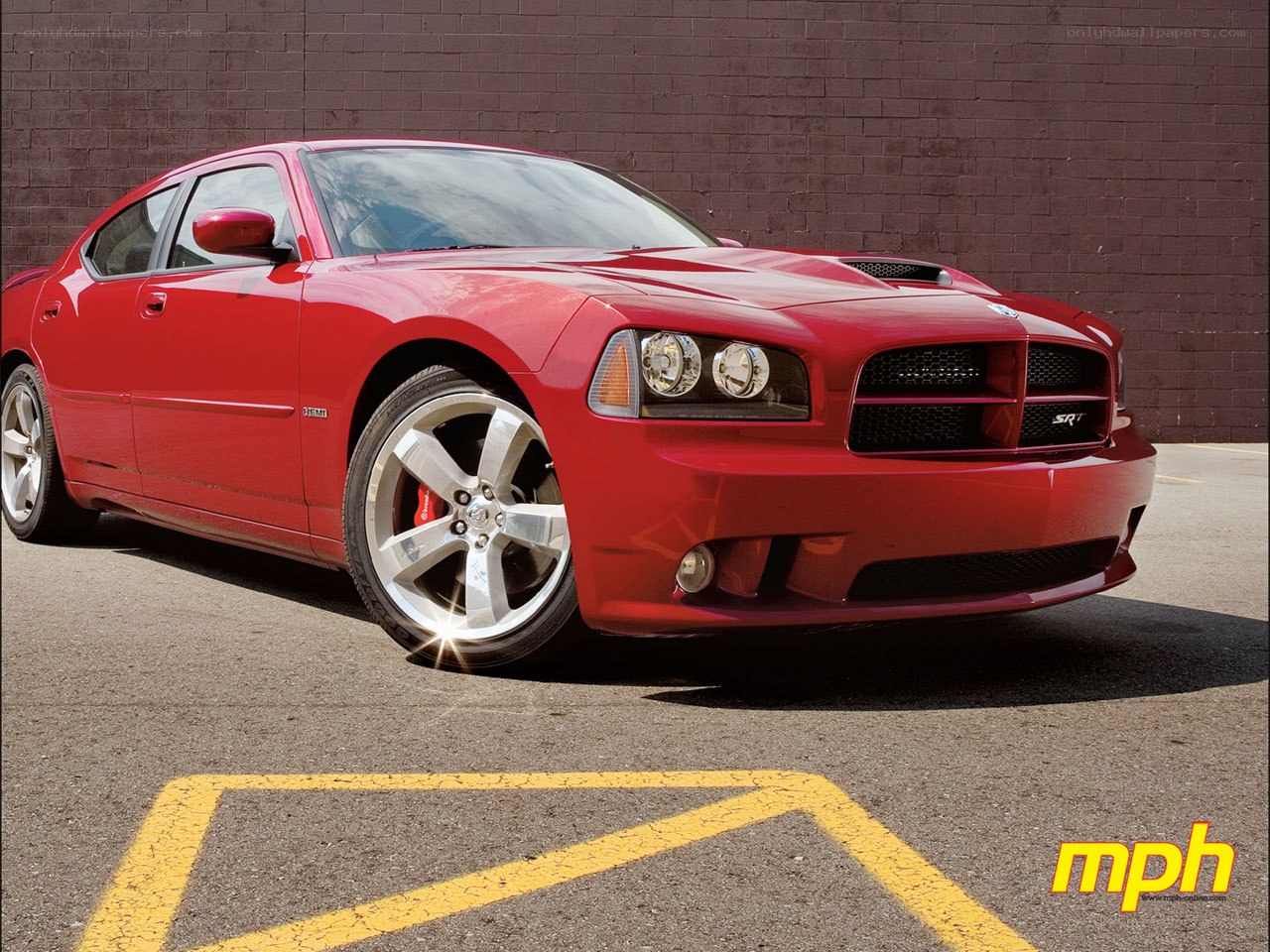 Red Dodge Charger SRT-8