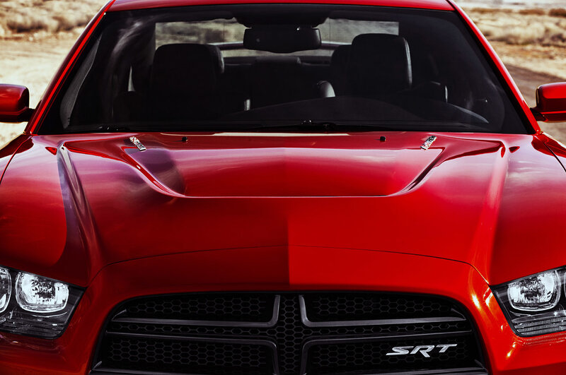 Red Dodge Charger Srt — Dramatic, Photograph