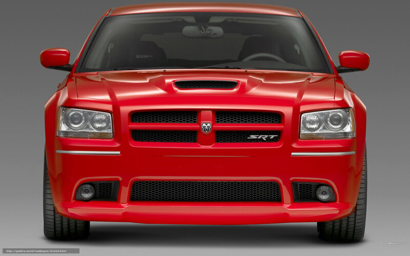 Red Dodge Charger Srt — Neutral, Photograph, Car