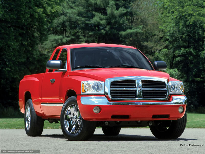 Red Dodge Dakota truck