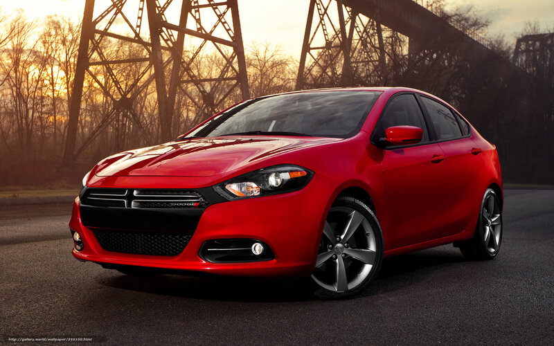 Red Dodge Dart sedan