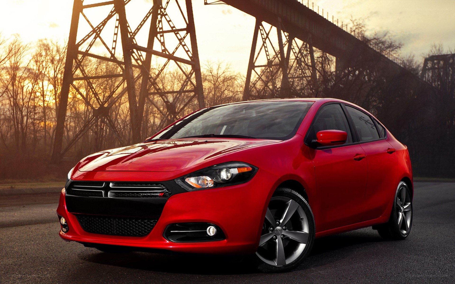 Red Dodge Dart sedan
