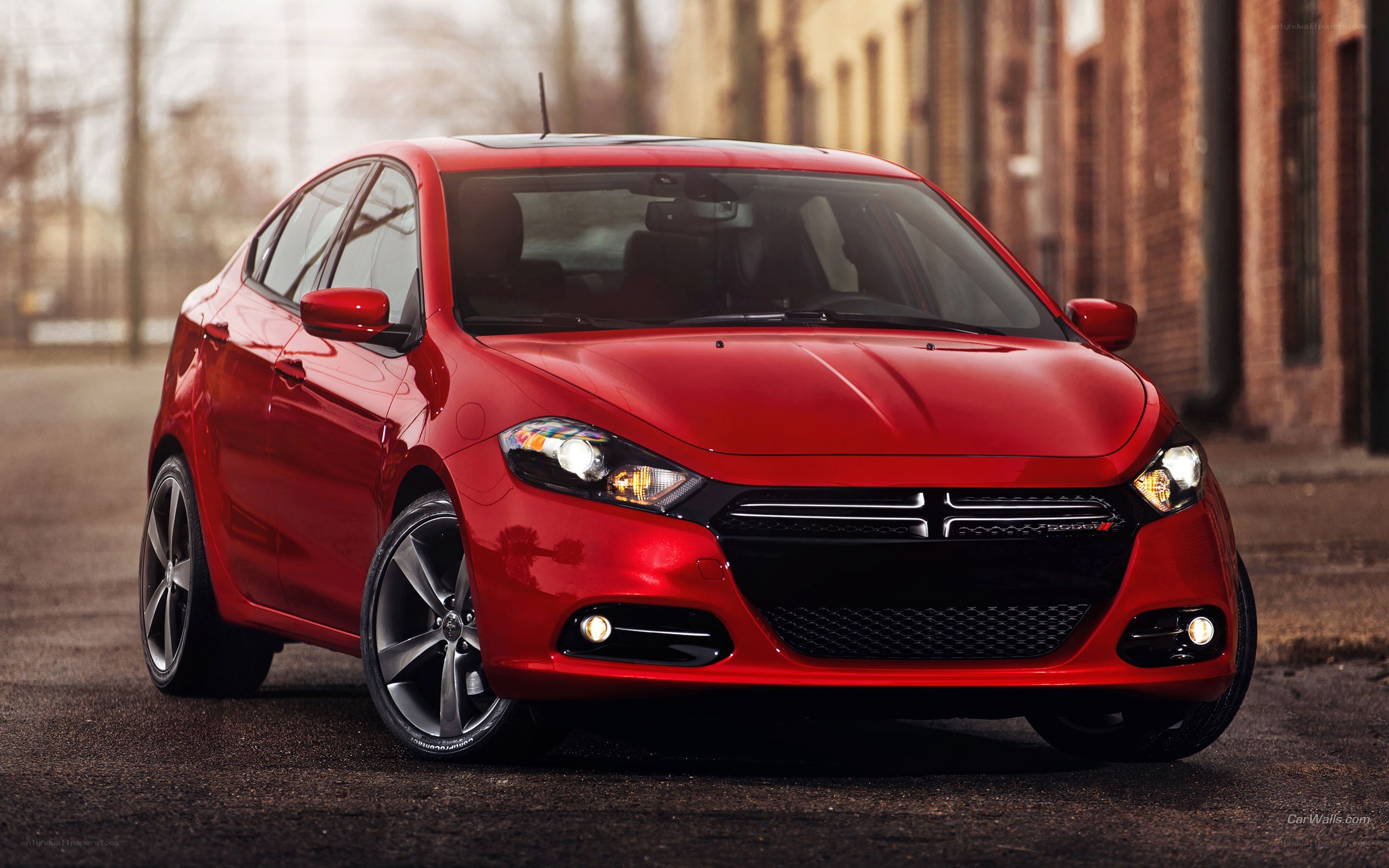 Red Dodge Dart sedan