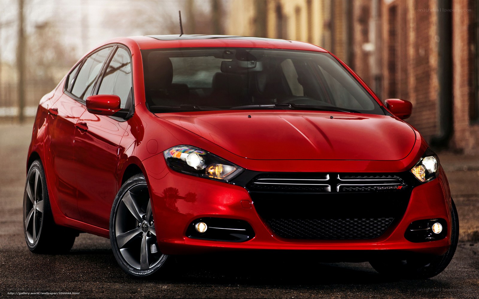 Red Dodge Dart sedan