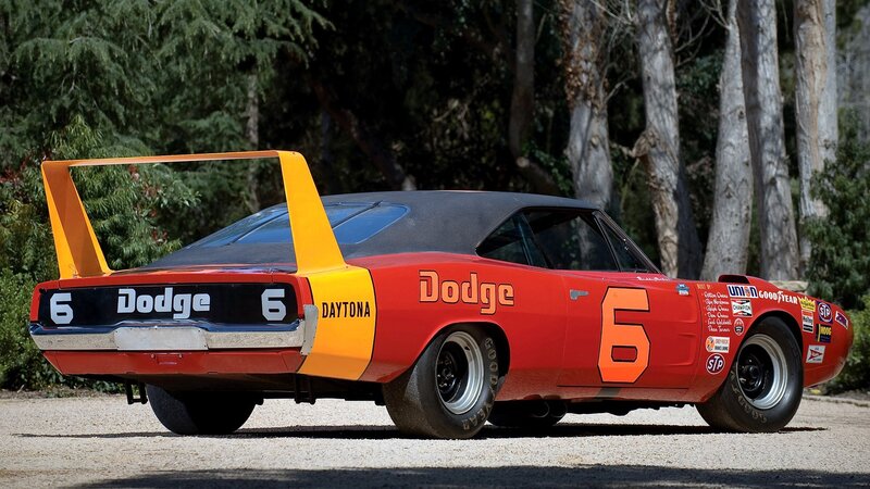 Red Dodge Daytona race car