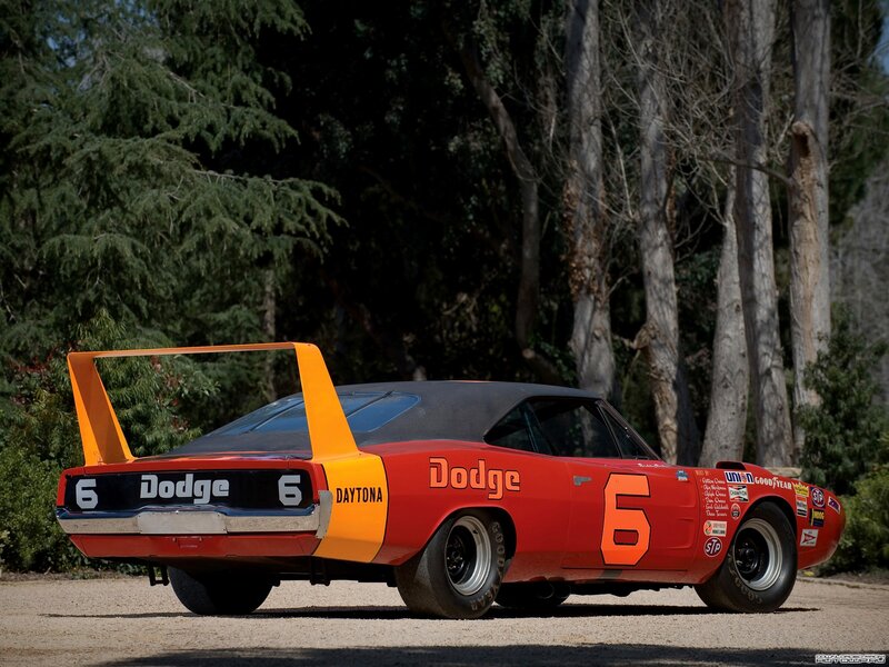 Red Dodge Daytona race car