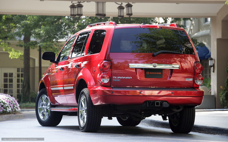 Red Dodge Durango Suv — Calm