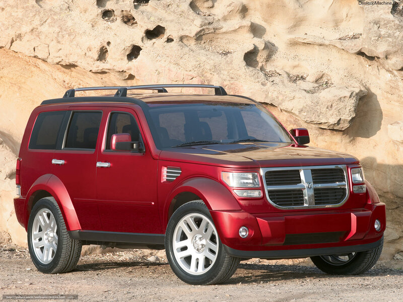 Red Dodge Durango Suv — Dramatic