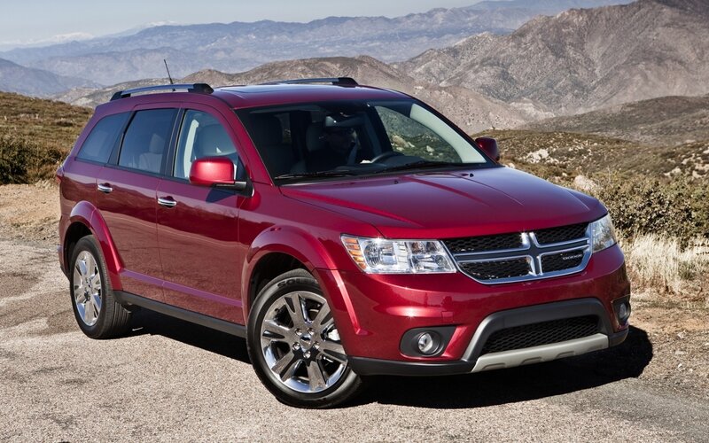 Red Dodge Journey — Outdoor