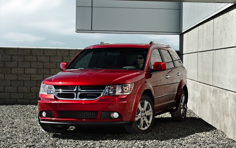 Red Dodge Journey SUV