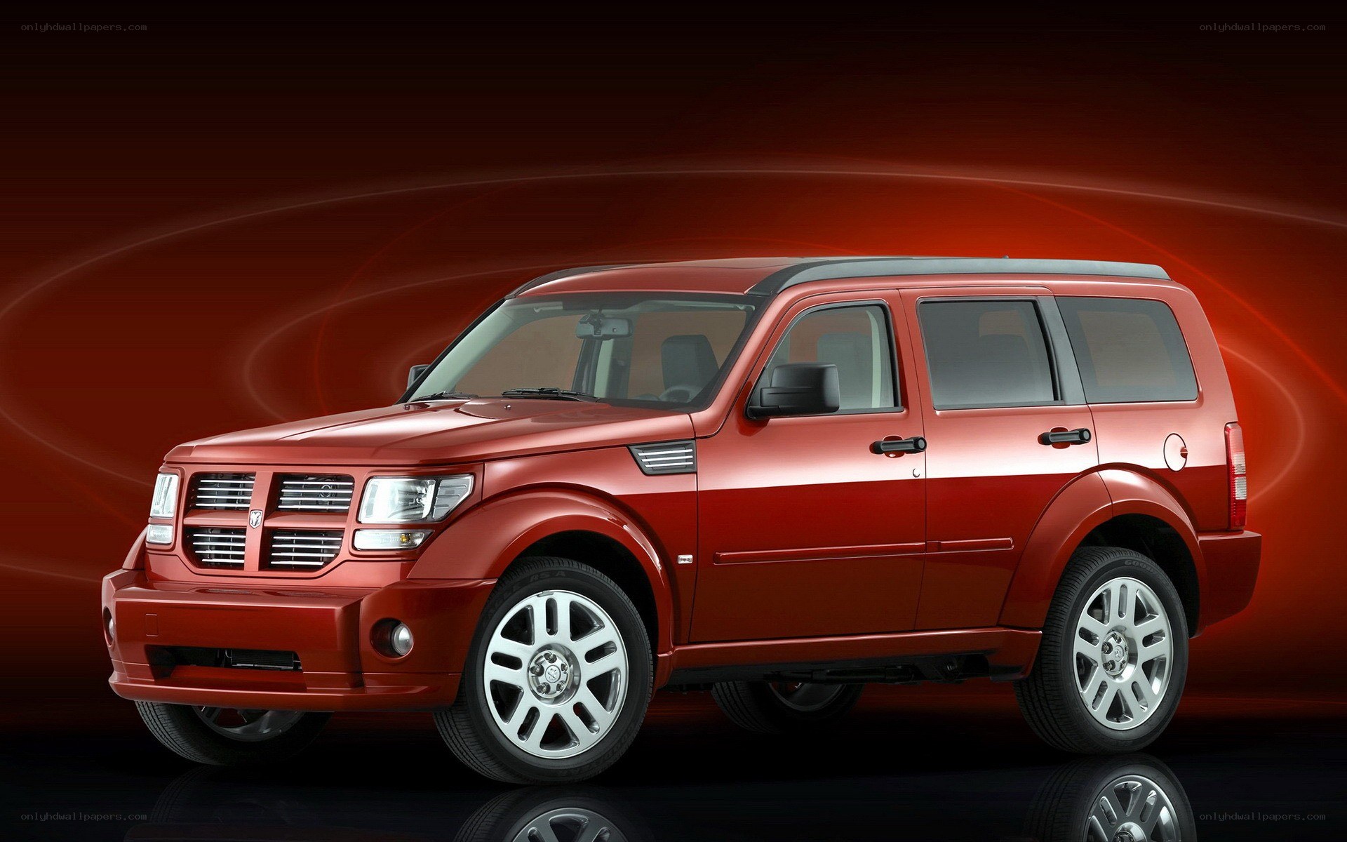 Red Dodge Nitro SUV
