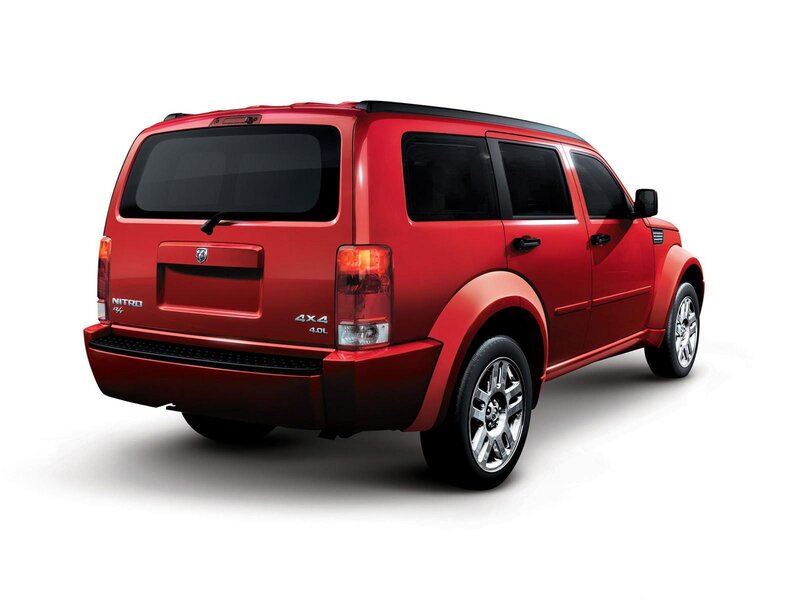 Red Dodge Nitro Suv — Neutral, Photograph, Car