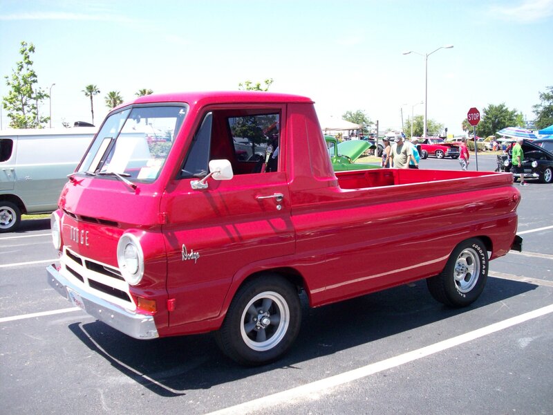 Red Dodge Pickup Truck — Outdoor