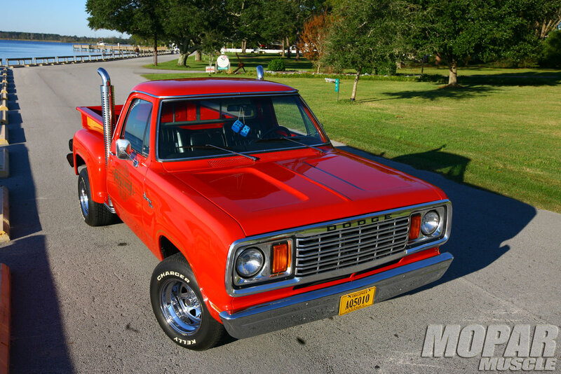 Red Dodge Pickup Truck — Serene