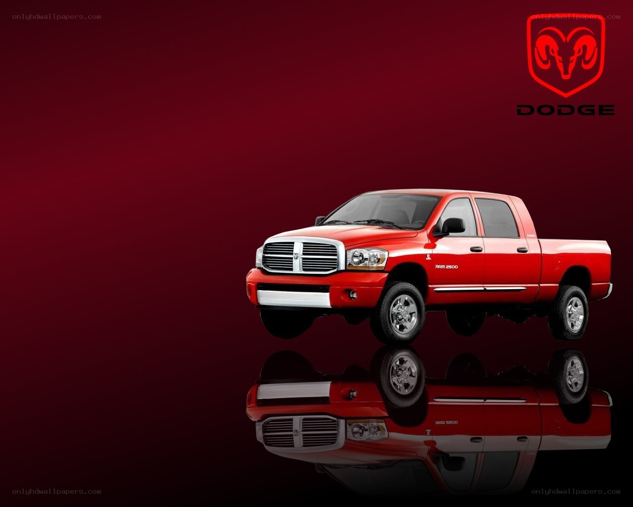 Red Dodge Ram 2500 truck