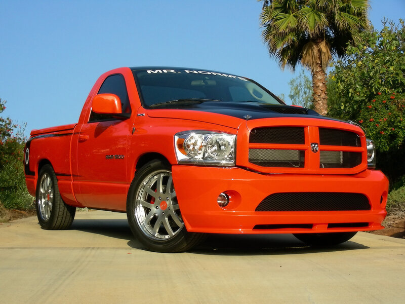Red Dodge Ram Pickup — Bright