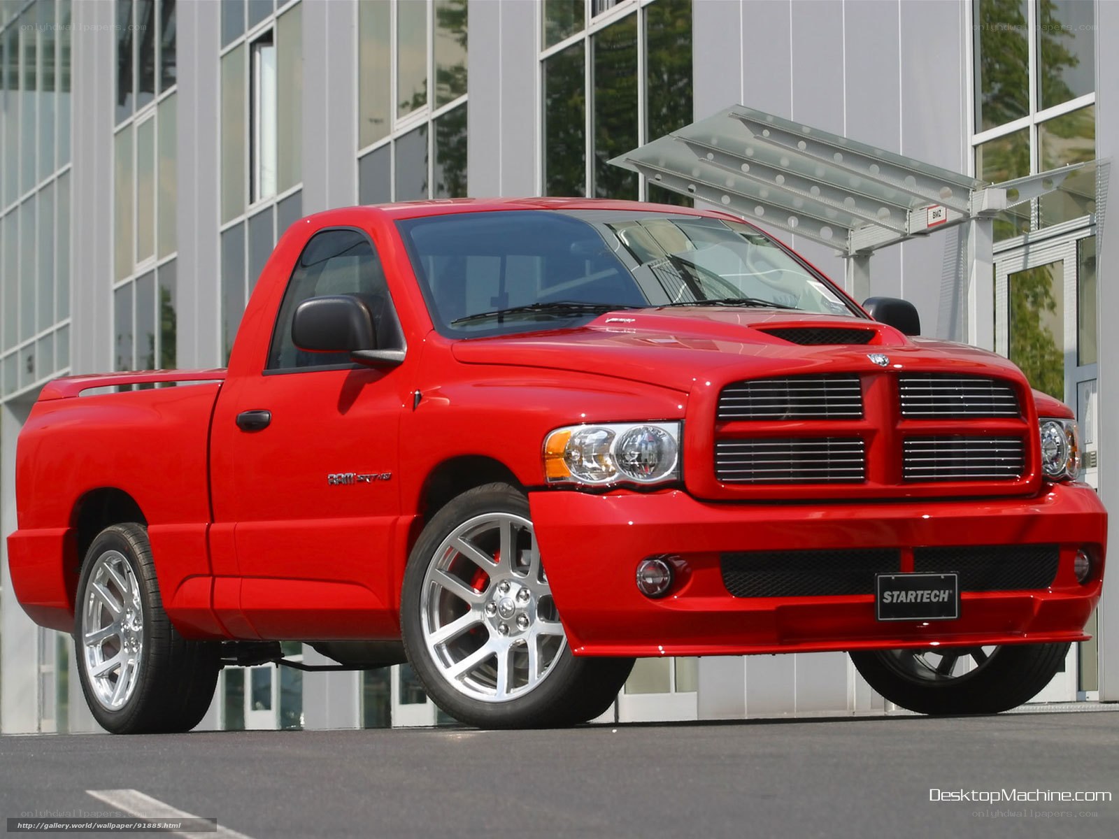red dodge ram pickup truck