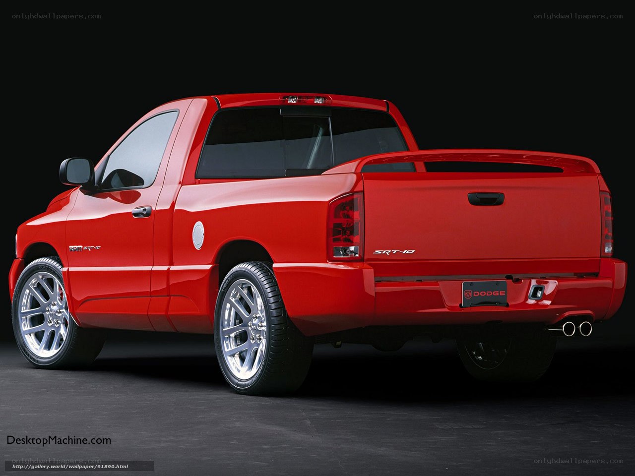 red dodge srt-10 pickup truck