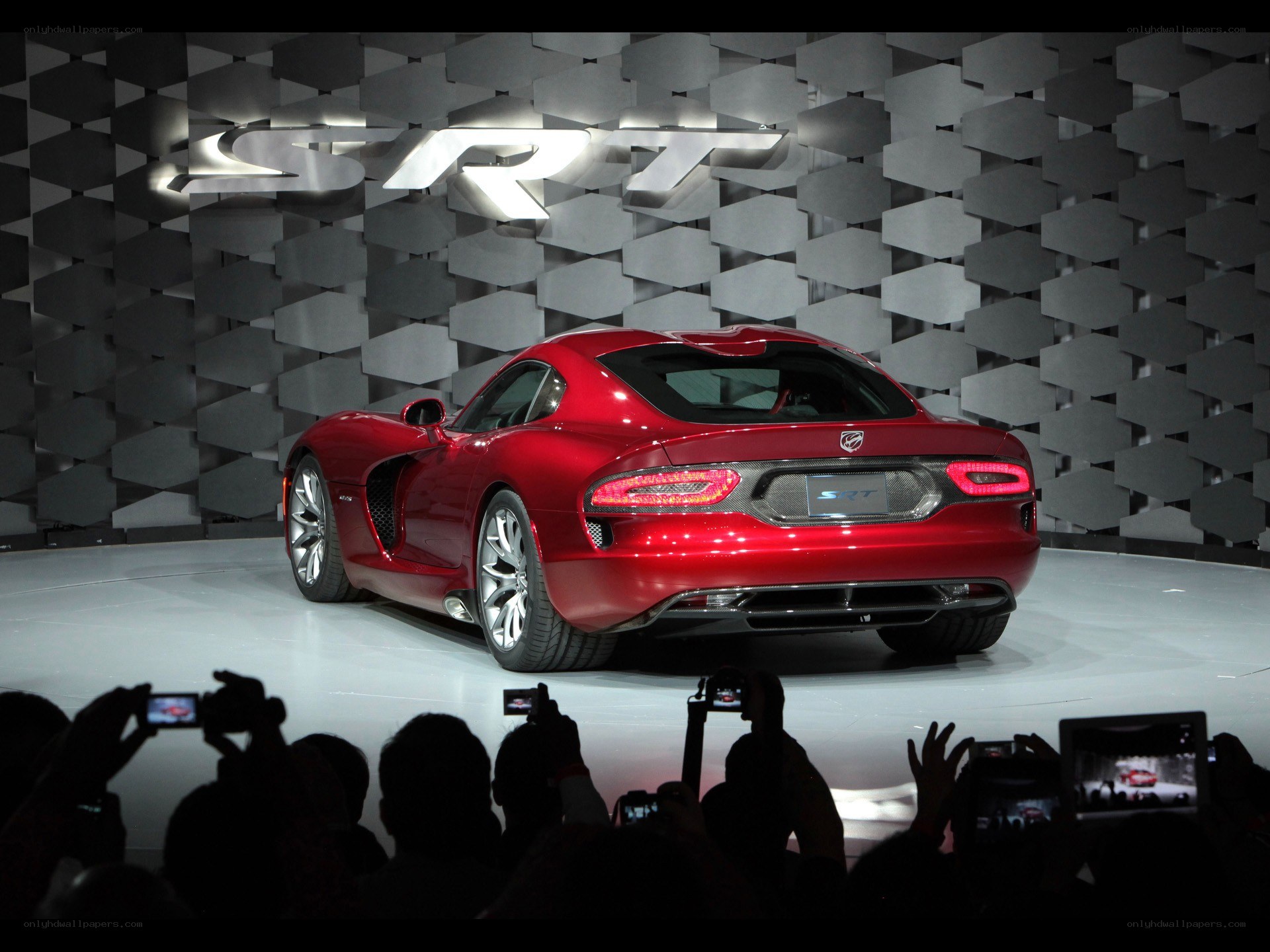 Red Dodge SRT Viper on display