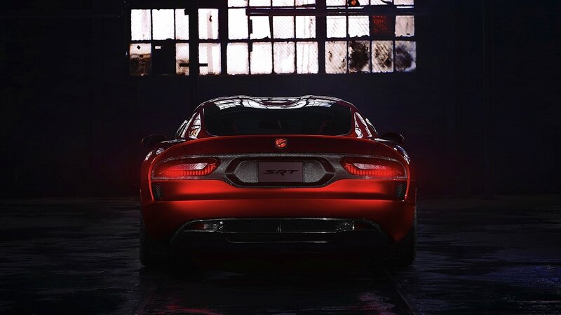 Red Dodge SRT Viper rear view