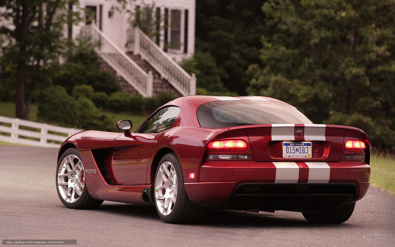 Red Dodge Viper Car — Calm