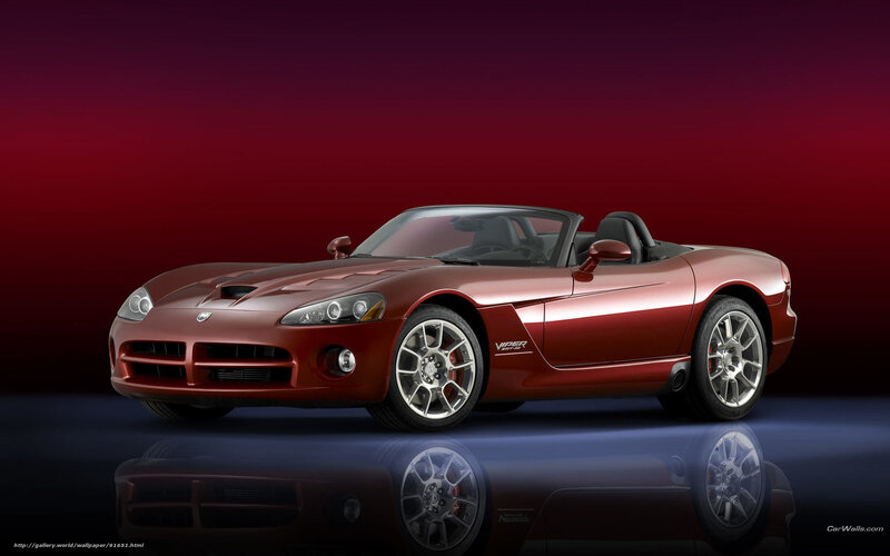 Red Dodge Viper Car — Dramatic