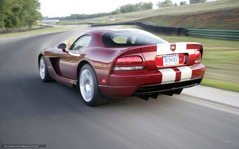 Red Dodge Viper Car — Dynamic, Afternoon