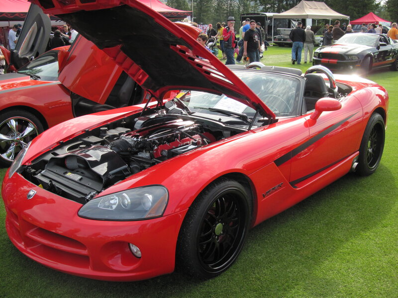 Red Dodge Viper Car — Outdoor, Afternoon