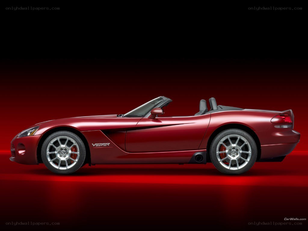 Red Dodge Viper convertible