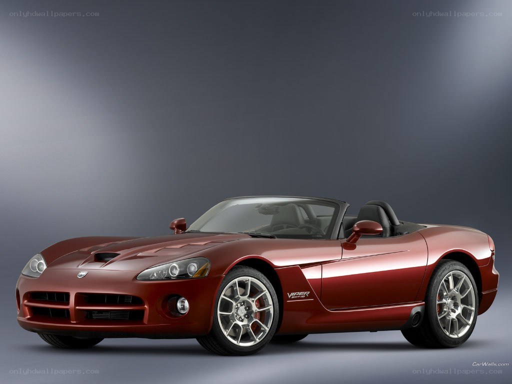 Red Dodge Viper convertible