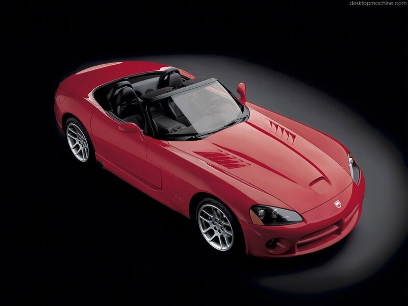 Red Dodge Viper convertible