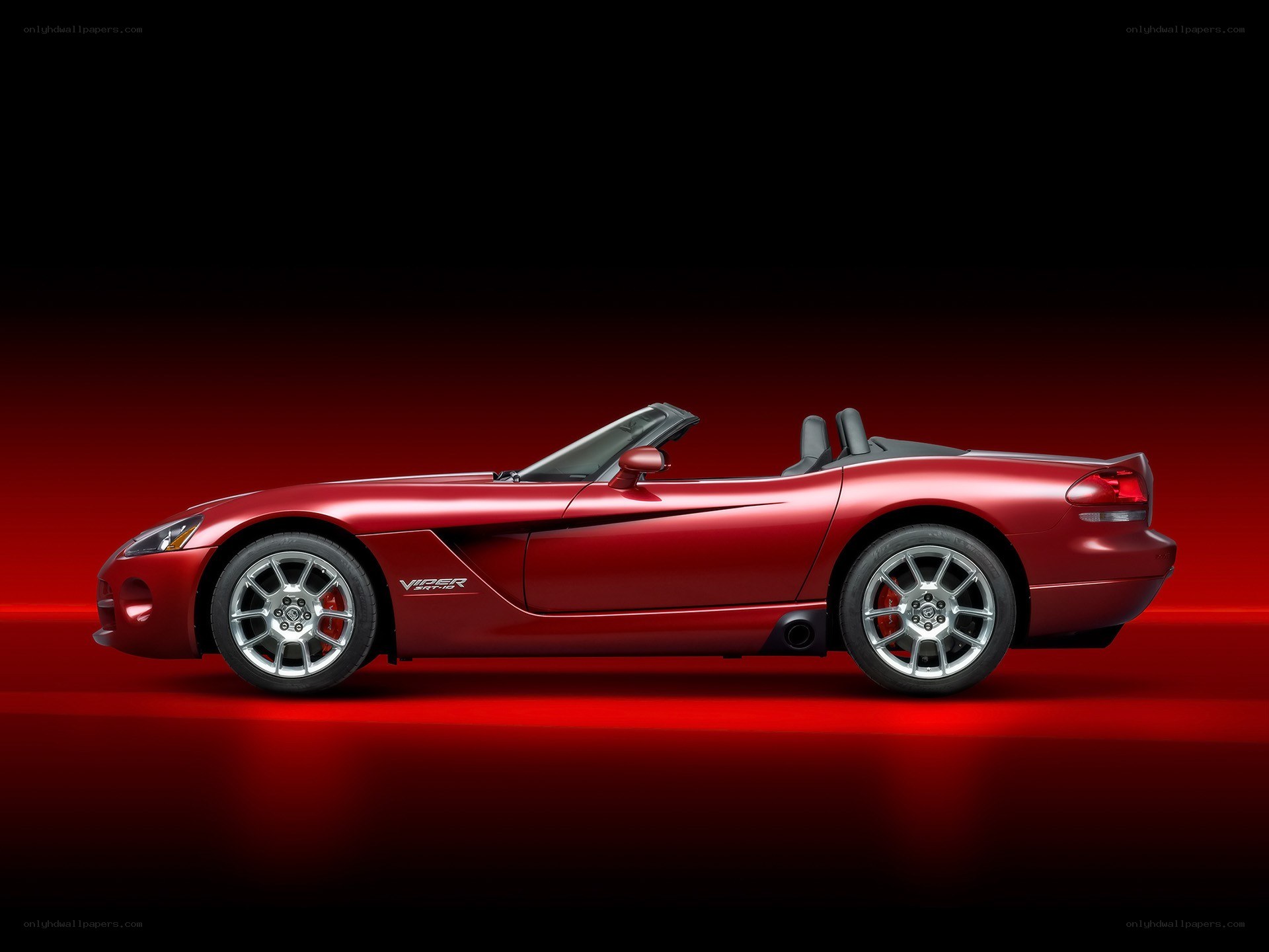 Red Dodge Viper convertible