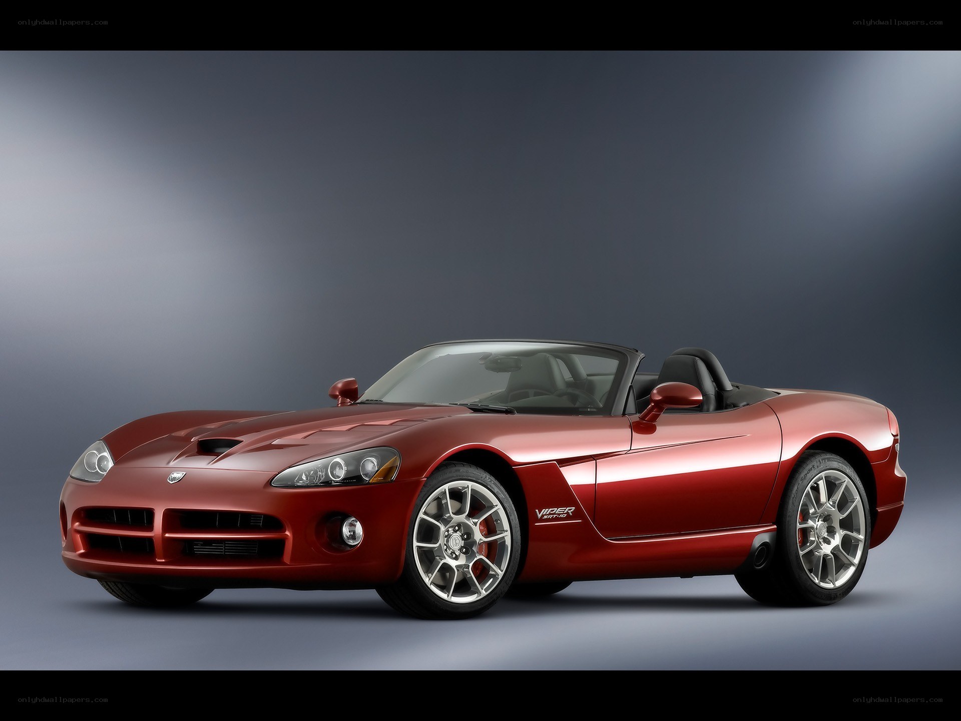 Red Dodge Viper convertible