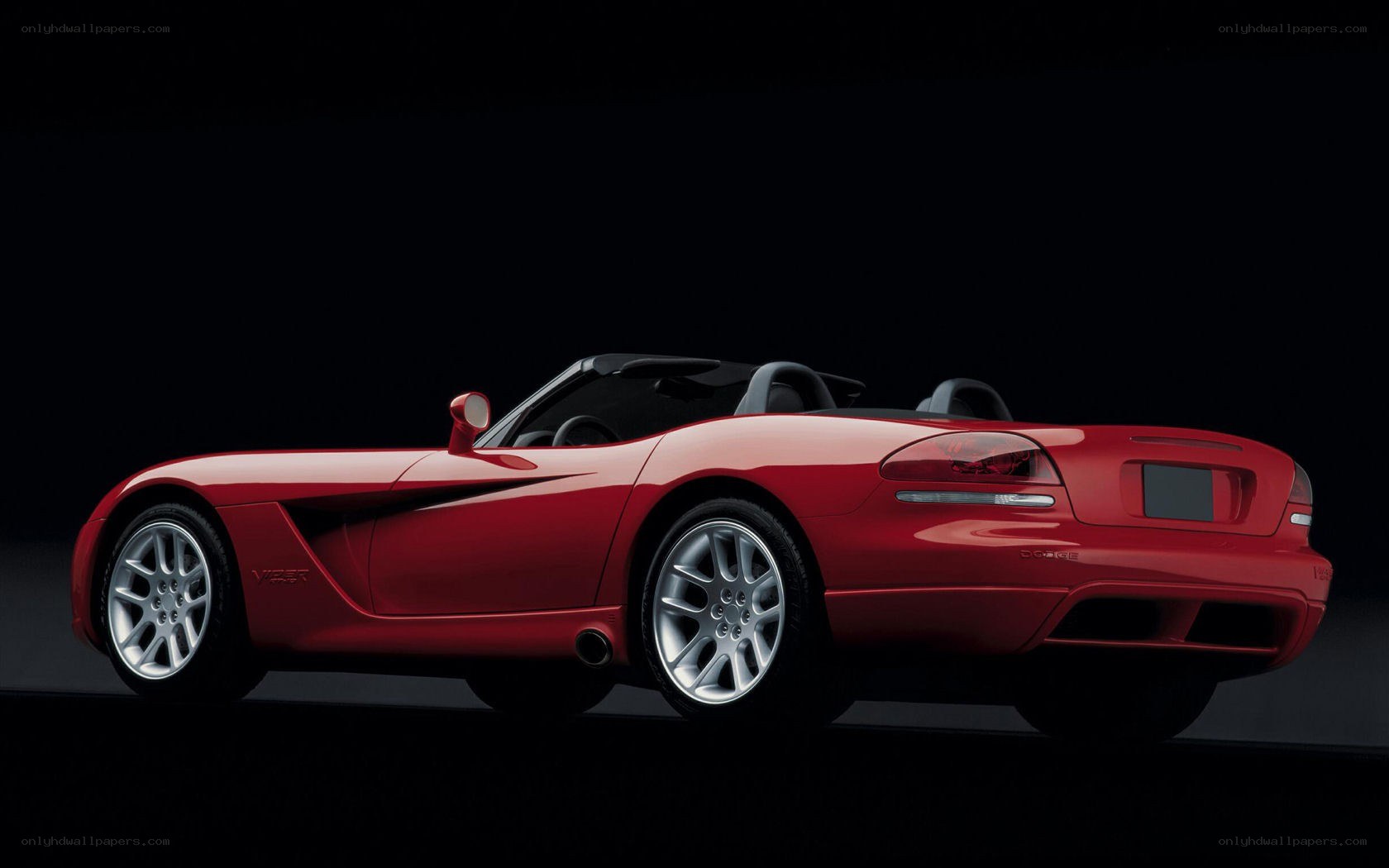 Red Dodge Viper convertible