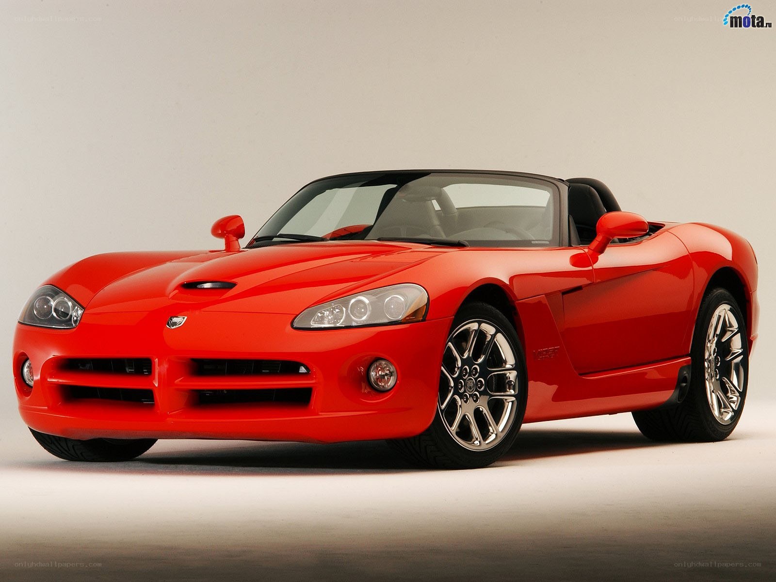 Red Dodge Viper convertible