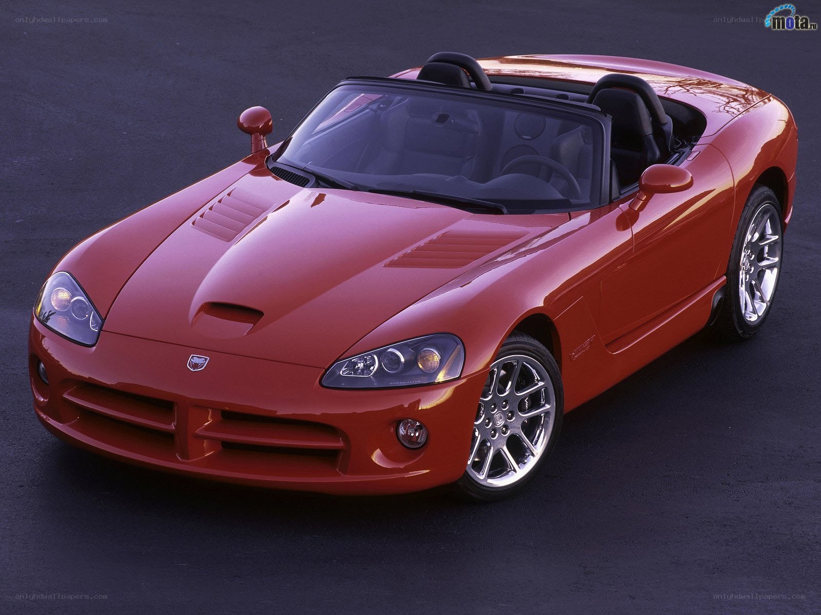 Red Dodge Viper convertible