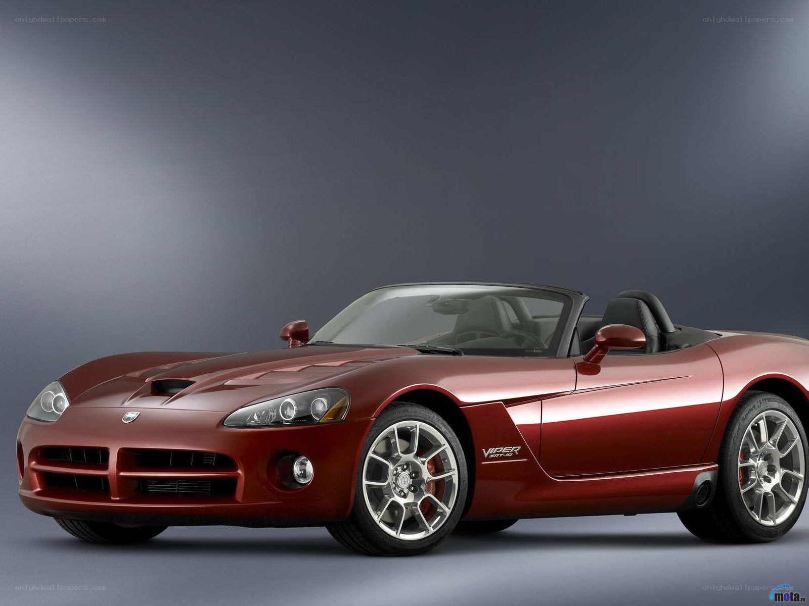 Red Dodge Viper convertible
