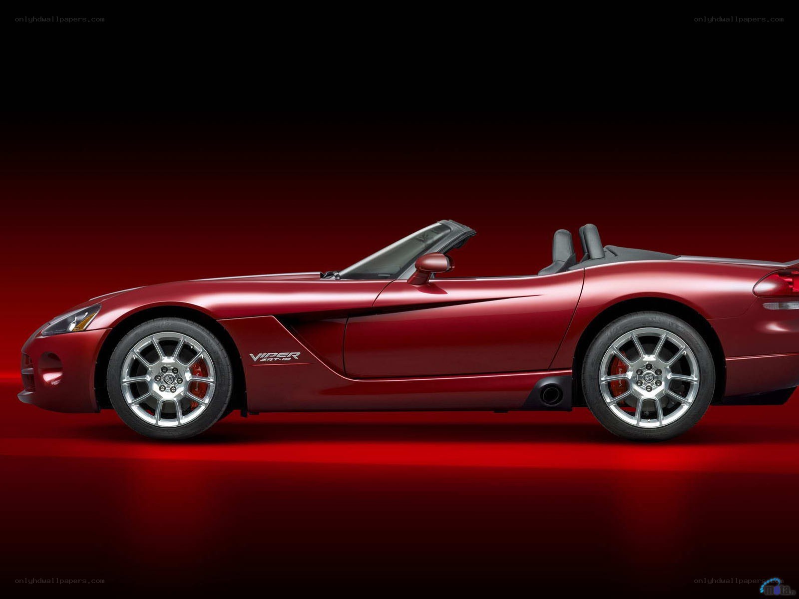 Red Dodge Viper convertible