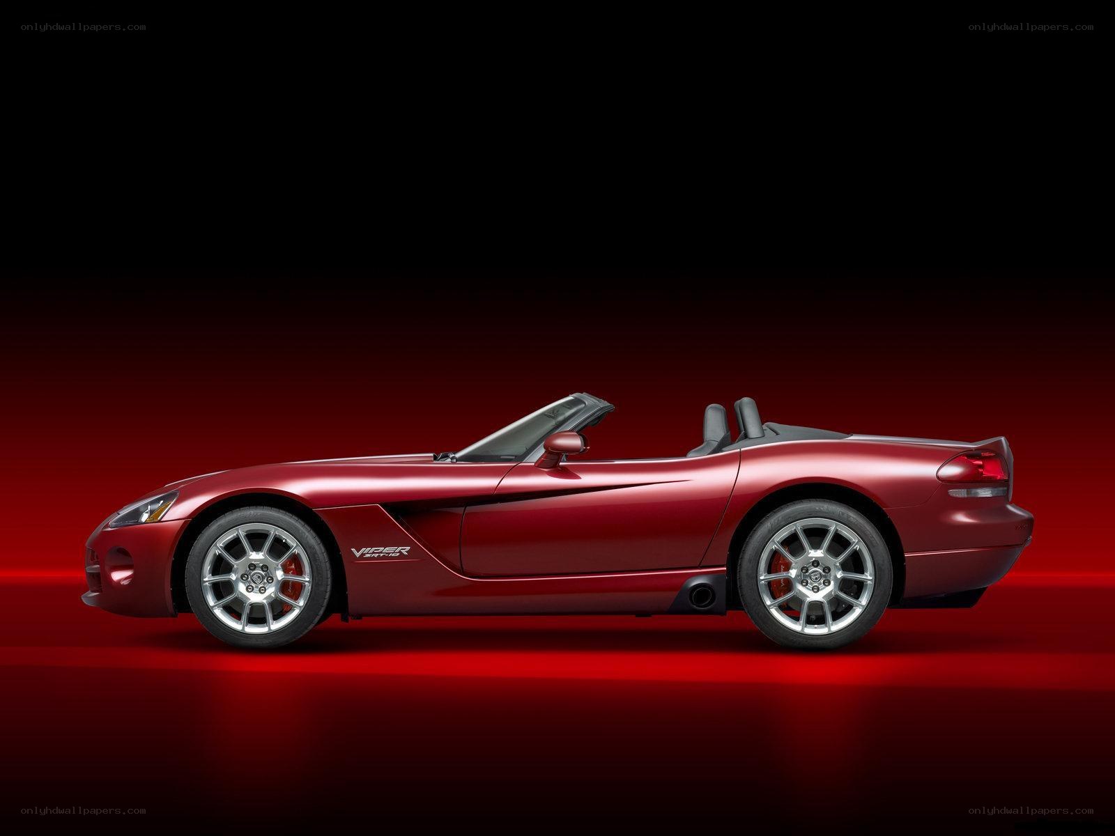 Red Dodge Viper convertible