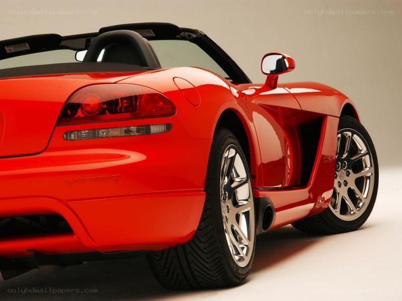 Red Dodge Viper convertible