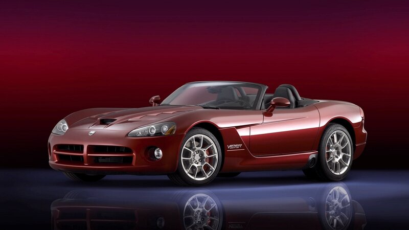 Red Dodge Viper convertible