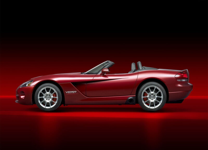 Red Dodge Viper convertible