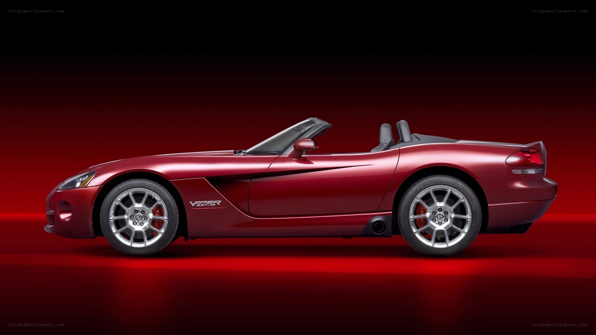 Red Dodge Viper convertible